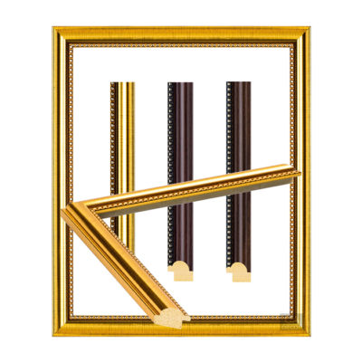 กรอบรูปสีทอง สีไม้ ( 6 หุน)